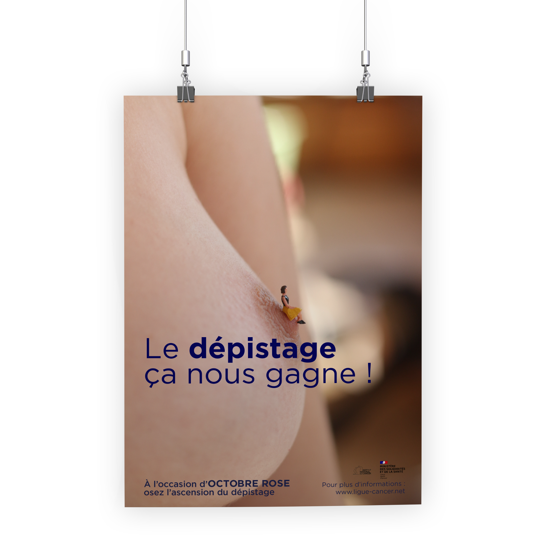 le dépistage ça nous gagne, affiche octobre rose