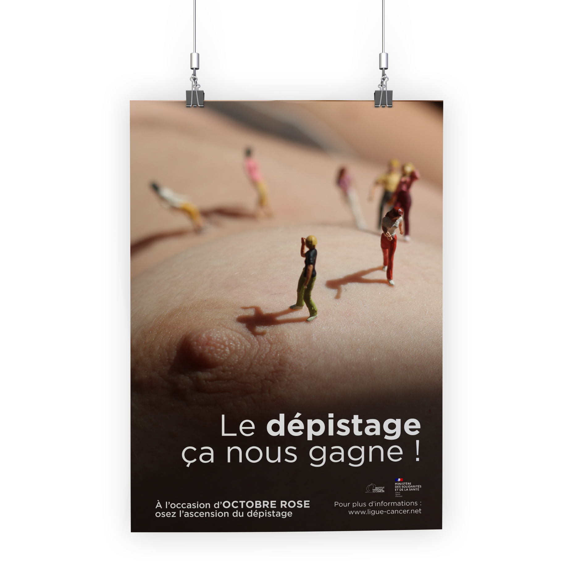 le dépistage ça nous gagne, affiche octobre rose