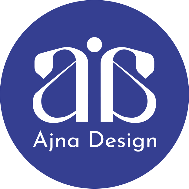 Logo Ajna Design, bleu