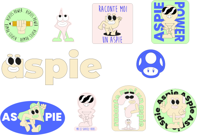 stickers raconte moi un aspie